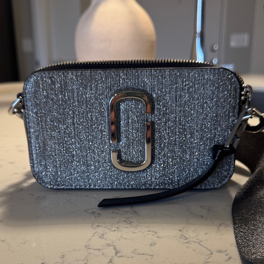 Marc Jacobs Glittering Silver Crossbody Bag